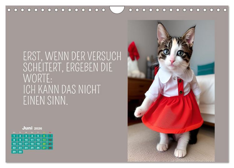 Produktbild: Tierisch motiviert (Wandkalender 2026 DIN A4 quer), CALVENDO Monatskalender