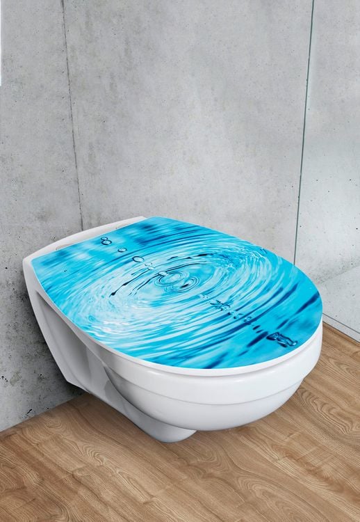 Produktbild: Toilettensitz Mod. Droplets Hochglanz, WC-Sitz mit Absenkautomatik, Schnellbefestigung