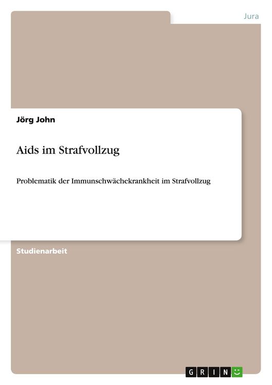 Produktbild: Aids im Strafvollzug