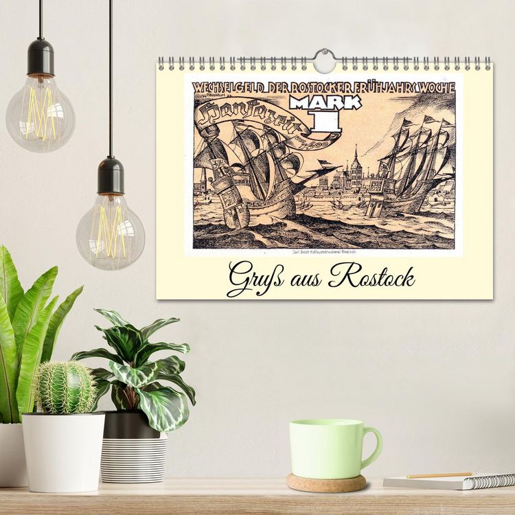 Produktbild: Gru&szlig; aus Rostock (Wandkalender 2026 DIN A4 quer), CALVENDO Monatskalender