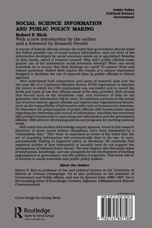 Produktbild: Social Science Information and Public Policy Making