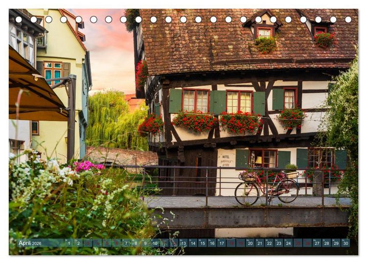 Produktbild: Die Fischerstadt - Ein mittelalterliches Stadtviertel in Ulm (Tischkalender 2026 DIN A5 quer), CALVENDO Monatskalender