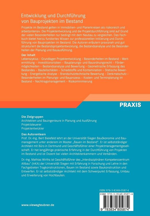 Produktbild: Entwicklung und Durchf&uuml;hrung von Bauprojekten im Bestand