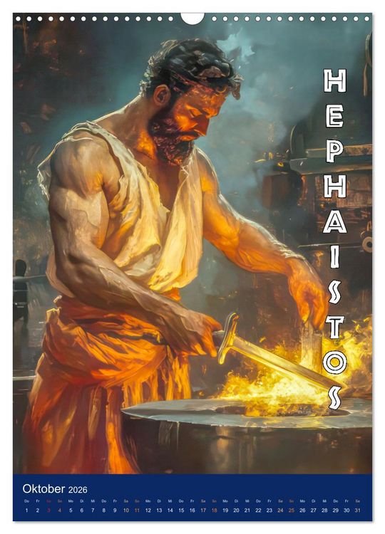 Produktbild: Zeus - Umringt von griechischen G&ouml;ttern (Wandkalender 2026 DIN A3 hoch), CALVENDO Monatskalender