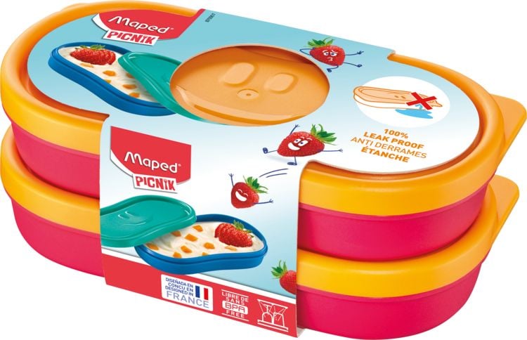 Produktbild: Maped Piknik Snackbox Kids Concept orange/rot 150ml 2 St&uuml;ck