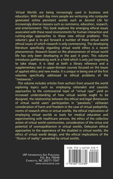 Produktbild: Emerging Ethical Issues of Life in Virtual Worlds (Hc)