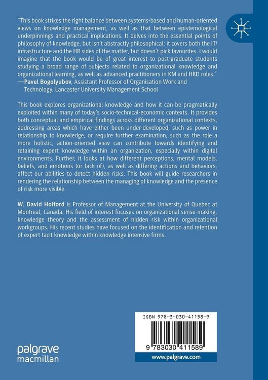 Produktbild: Managing Knowledge in Organizations