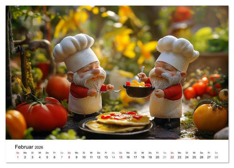 Produktbild: Berufe der Gartenzwerge (Tischkalender 2026 DIN A5 quer), CALVENDO Monatskalender