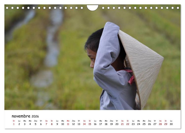 Produktbild: Vietnam du Nord au Sud (Calendrier mural 2026 DIN A4 vertical), CALVENDO calendrier mensuel