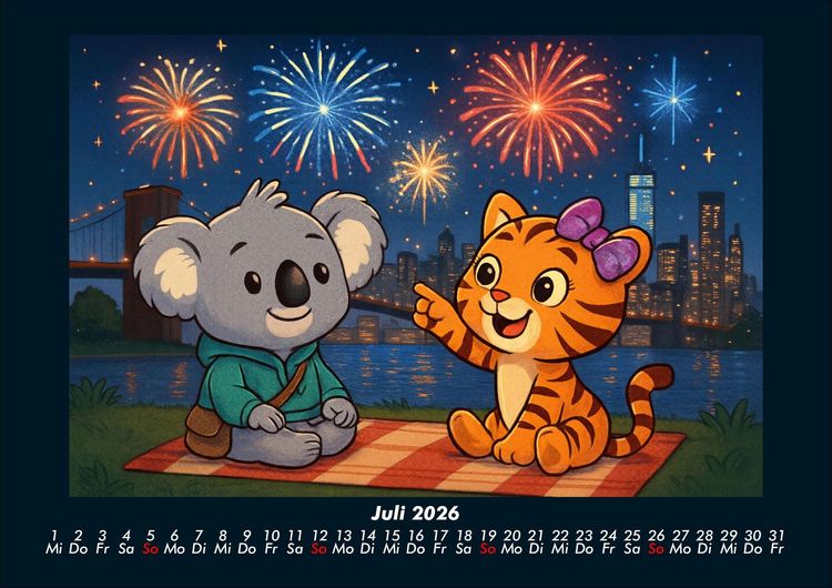 Produktbild: Kiki & Tina - Ein Jahr in New York 2026 Fotokalender DIN A4