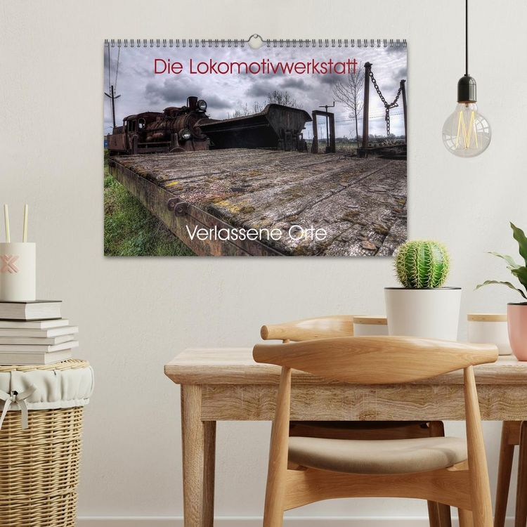 Produktbild: Verlassene Orte - Die Lokomotivwerkstatt (Wandkalender 2026 DIN A3 quer), CALVENDO Monatskalender