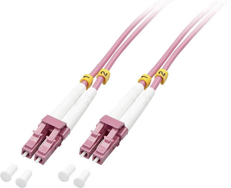 Produktbild: LINDY 46342 Glasfaser LWL Anschlusskabel 3.00 m Pink [1x LC-Stecker - 1x LC-Stecker] 50/125 &micro; Multimode OM4