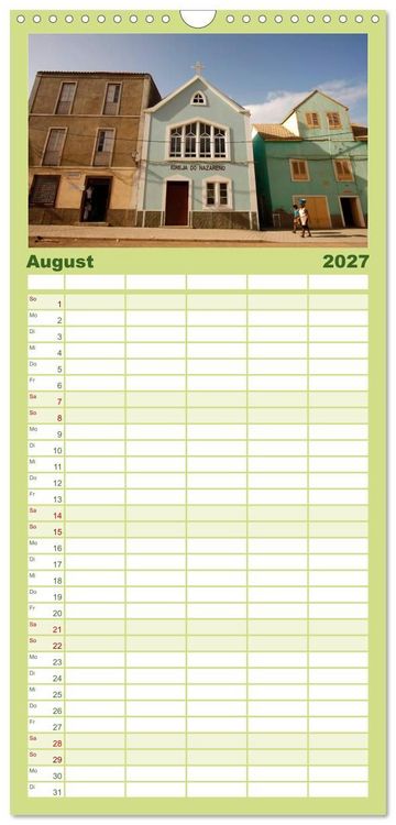 Produktbild: Familienplaner 2027 - Kap Verde mit 5 Spalten (Wandkalender, 21 x 45 cm) CALVENDO