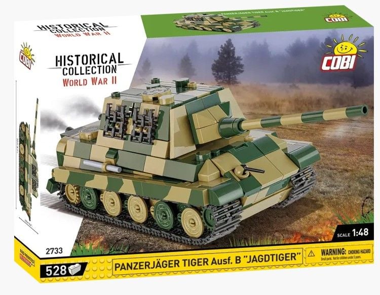 Produktbild: COBI Historical Collection 2733 - Panzerjäger Tiger Ausf.B Jagdtiger, WWII, Bausatz 1:48, 528 Klemmbausteine