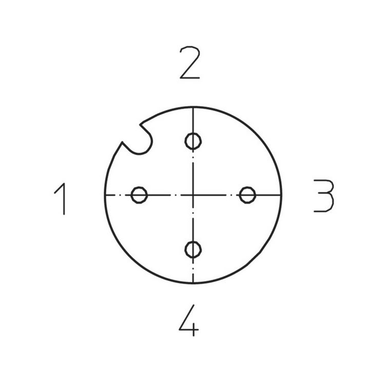 Produktbild: Lutronic 1066 Sensor-/Aktor-Steckverbinder, konfektioniert M12 Kupplung, gerade 5.00 m Polzahl Sensoren: 4 1 St.