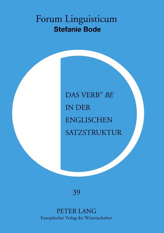 Produktbild: Das 'Verb' 'be' in der englischen Satzstruktur