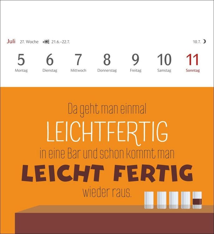 Produktbild: Der fette Vogel bricht den Ast Postkartenkalender 2027 - Wochenkalender - 53 Karten mit frechen Spr&uuml;chen