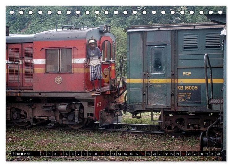 Produktbild: Mit der Eisenbahn durch Madagaskar (Tischkalender 2026 DIN A5 quer), CALVENDO Monatskalender