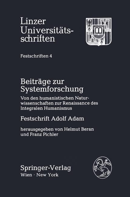 Produktbild: Beitr&auml;ge zur Systemforschung