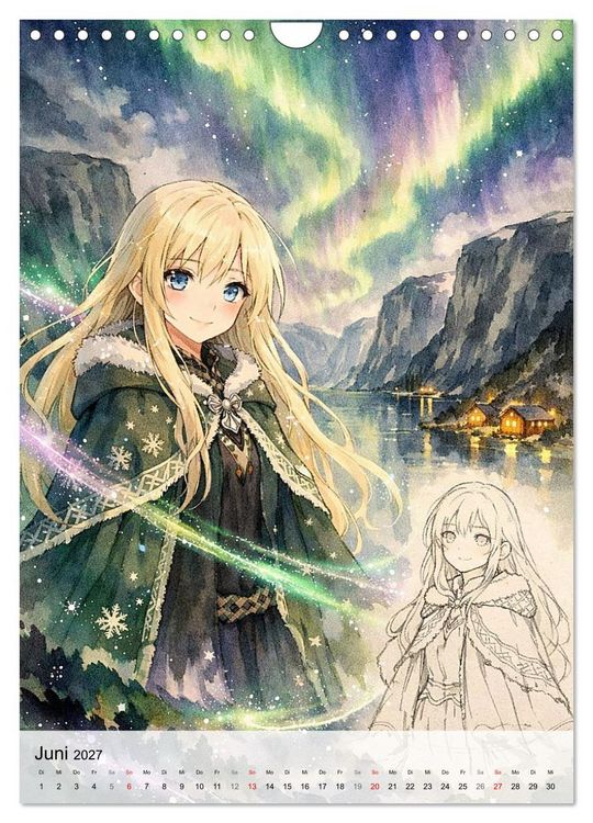 Produktbild: Anime Weltreise (Wandkalender 2027 DIN A4 hoch), CALVENDO Monatskalender