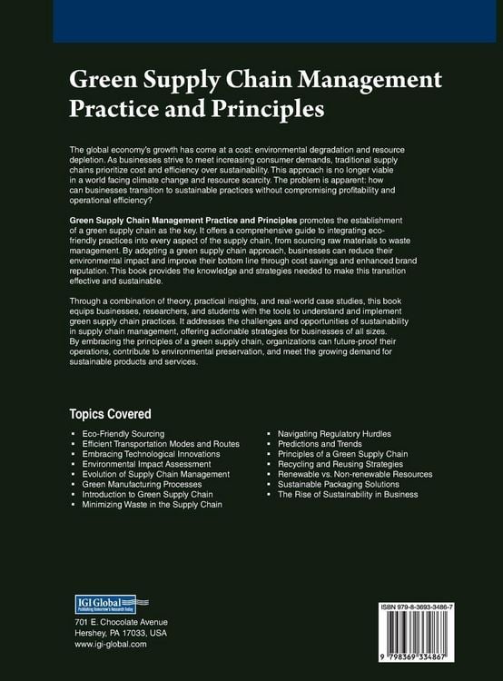 Produktbild: Green Supply Chain Management Practice and Principles