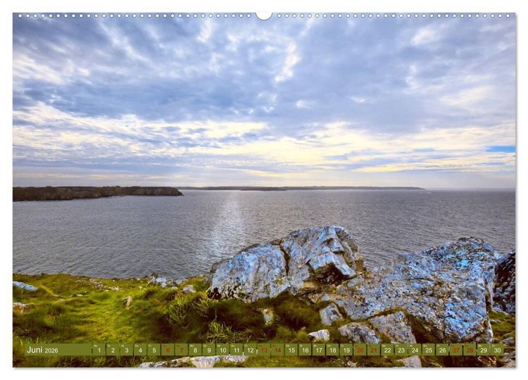 Produktbild: Ausblicke am Meer in der Bretagne und Normadie (hochwertiger Premium Wandkalender 2026 DIN A2 quer), Kunstdruck in Hochglanz