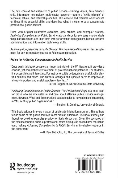 Produktbild: Achieving Competencies in Public Service