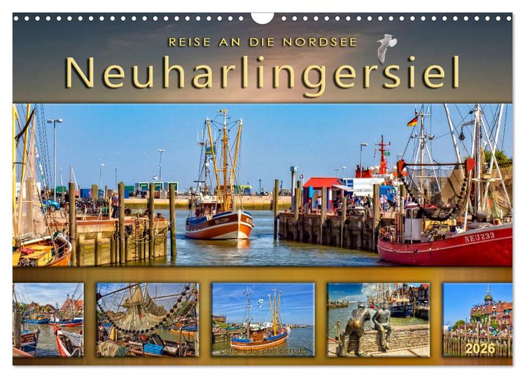 Produktbild: Reise an die Nordsee - Neuharlingersiel (Wandkalender 2026 DIN A3 quer), CALVENDO Monatskalender