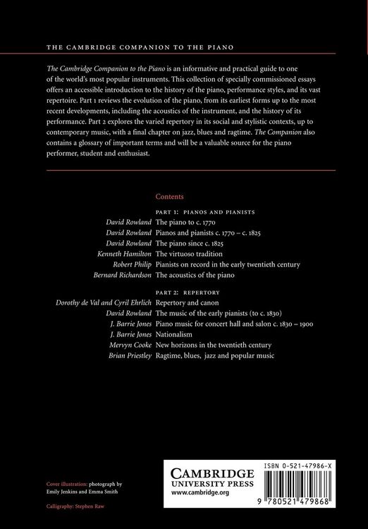 Produktbild: The Cambridge Companion to the Piano