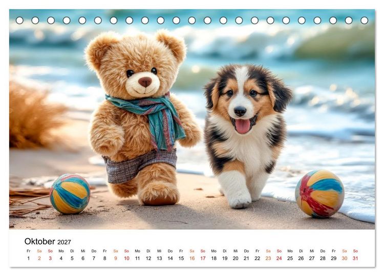 Produktbild: Teddyb&auml;r - klein aber oho (Tischkalender 2027 DIN A5 quer), CALVENDO Monatskalender