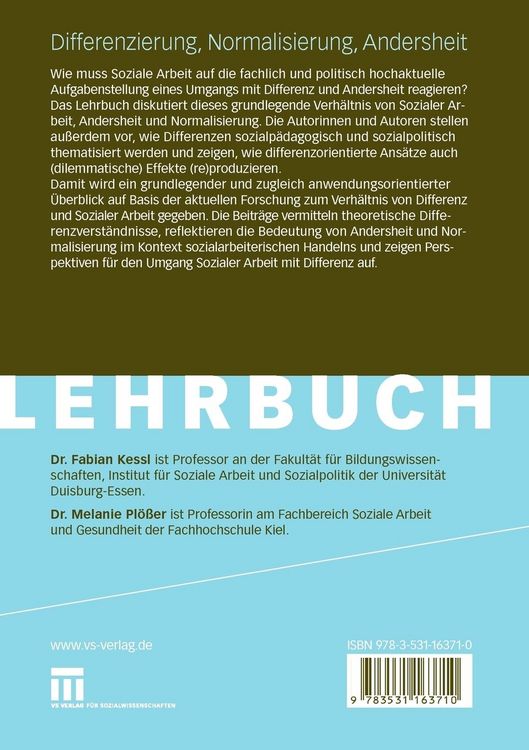 Produktbild: Differenzierung, Normalisierung, Andersheit