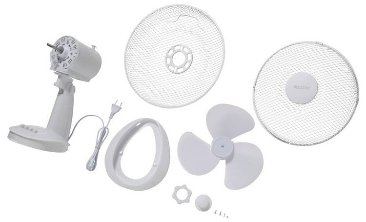Produktbild: Sygonix Tischventilator 40W (&Oslash; x H) 237mm x 460mm Wei&szlig;
