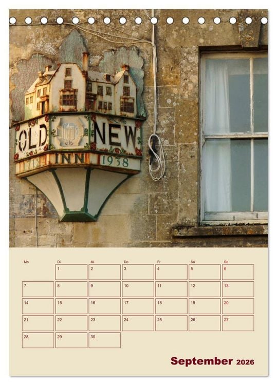Produktbild: Die Cotswolds Englands gr&uuml;nes Herz (Tischkalender 2026 DIN A5 hoch), CALVENDO Monatskalender