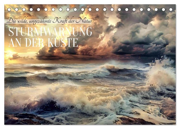 Produktbild: Sturmwarnung an der K&uuml;ste (Tischkalender 2026 DIN A5 quer), CALVENDO Monatskalender