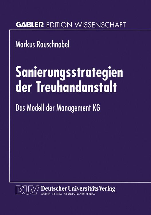 Produktbild: Sanierungsstrategien der Treuhandanstalt