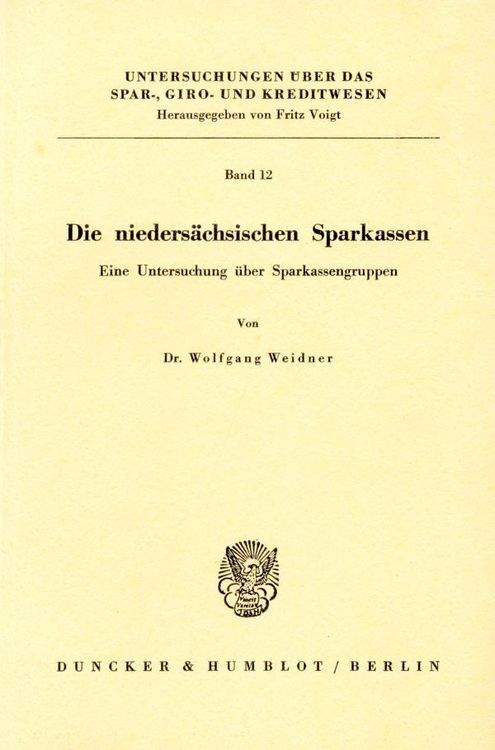 Produktbild: Die nieders&auml;chsischen Sparkassen.