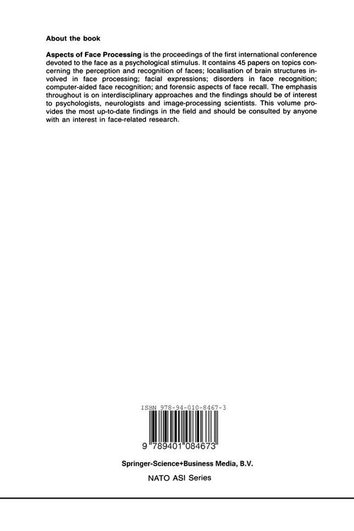 Produktbild: Aspects of Face Processing
