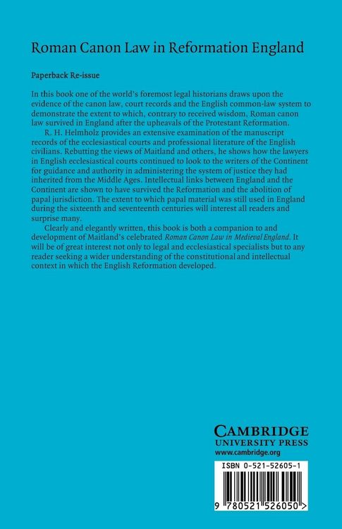 Produktbild: Roman Canon Law in Reformation England