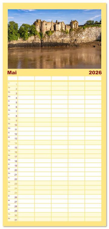 Produktbild: Familienplaner 2026 - Gro&szlig;britannien - Wales mit 5 Spalten (Wandkalender, 21 x 45 cm) CALVENDO