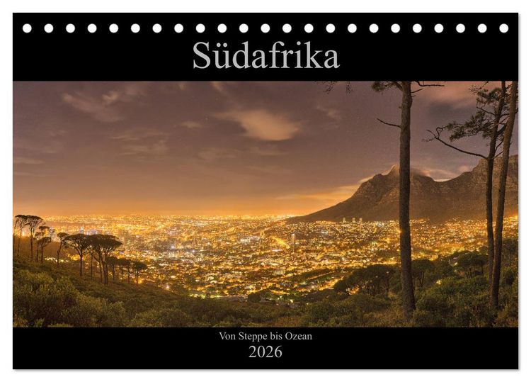Produktbild: S&uuml;dafrika - Von Steppe bis Ozean (Tischkalender 2026 DIN A5 quer), CALVENDO Monatskalender