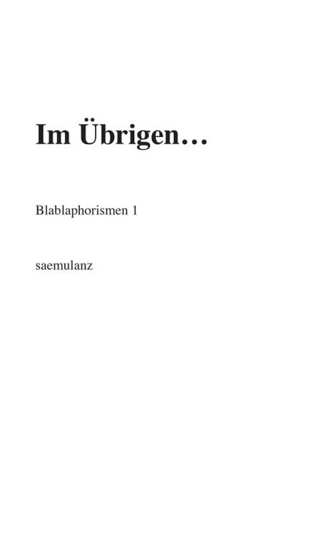 Produktbild: Im &Uuml;brigen&hellip;