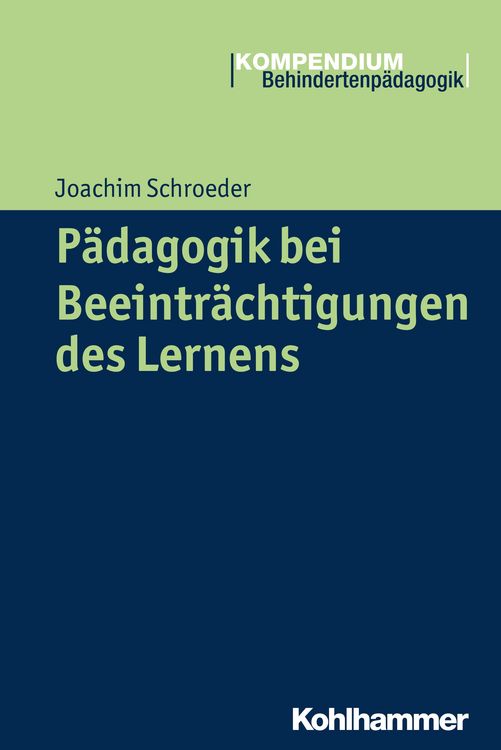 Produktbild: P&auml;dagogik bei Beeintr&auml;chtigungen des Lernens