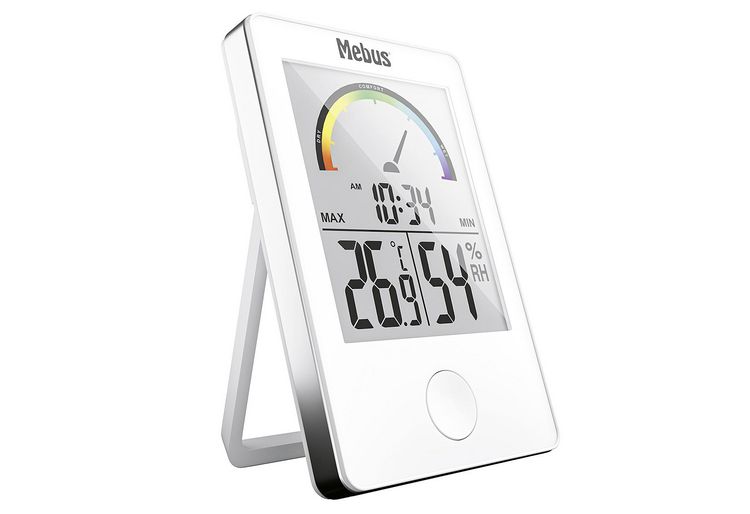 Produktbild: Mebus Thermo-/Hygrometer Wei&szlig; 11130