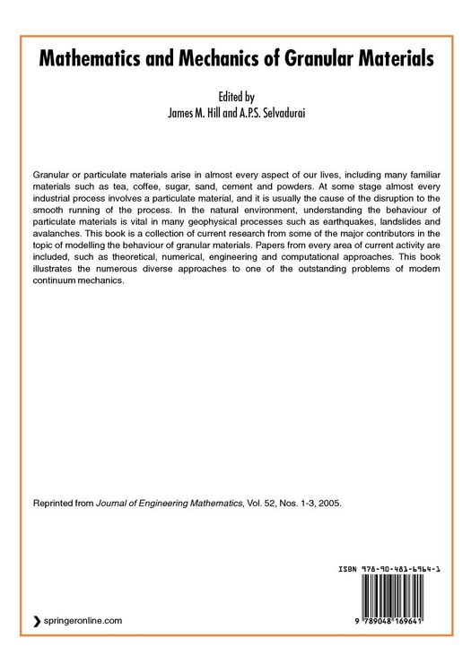 Produktbild: Mathematics and Mechanics of Granular Materials