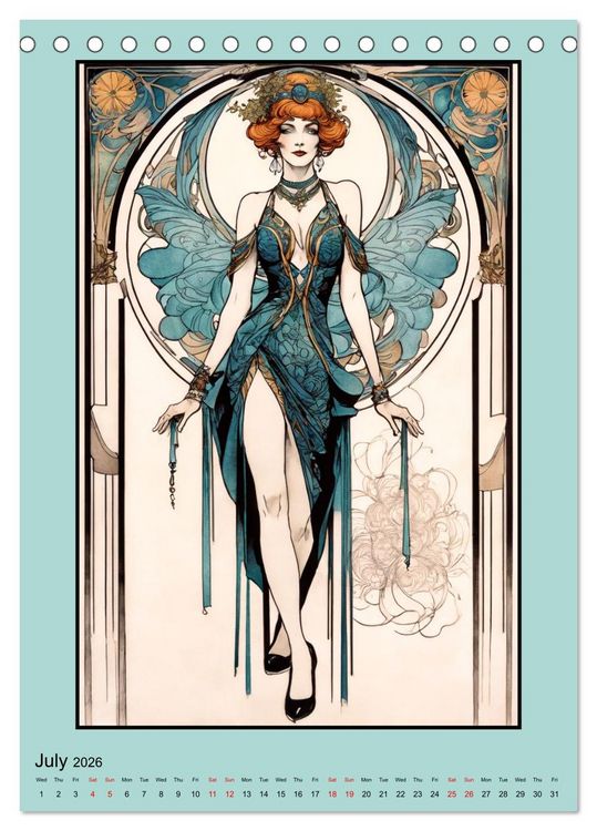 Produktbild: Women's Images of the Belle &Eacute;poque (Desk Calendar 2026 DIN A5 portrait), CALVENDO 12 Month DeskCalendar