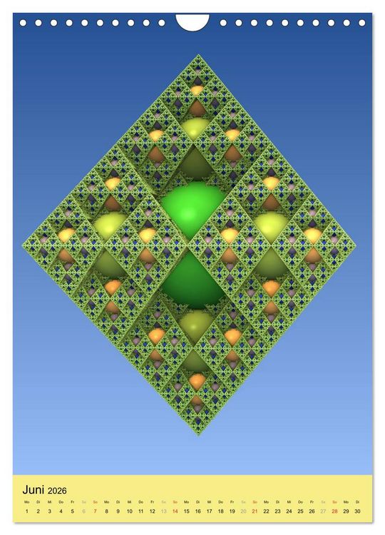 Produktbild: Fraktale Geometrie (Wandkalender 2026 DIN A4 hoch), CALVENDO Monatskalender