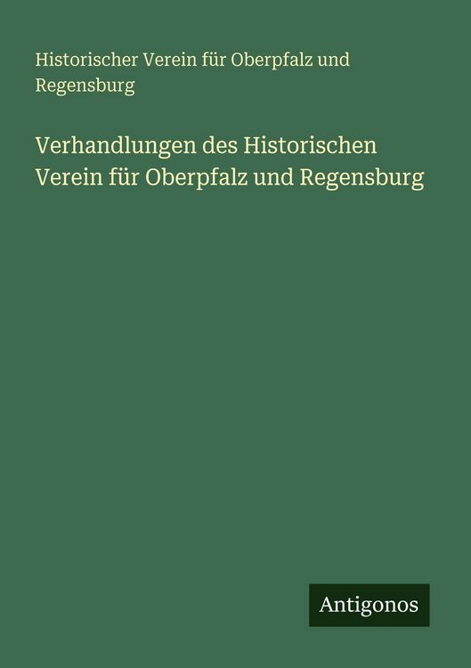 Produktbild: Verhandlungen des Historischen Verein f&uuml;r Oberpfalz und Regensburg