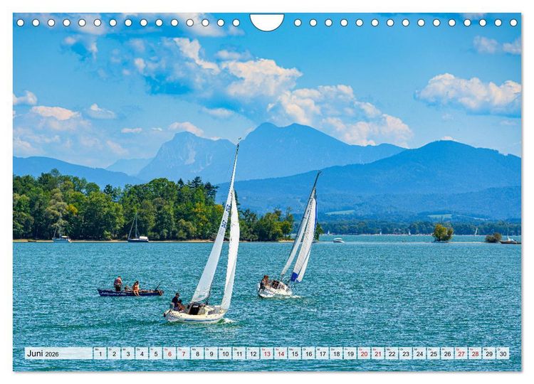 Produktbild: Bayerische Seenlandschaften - Natur im Einklang mit Freizeit und Kultur (Wandkalender 2026 DIN A4 quer), CALVENDO Monatskalender
