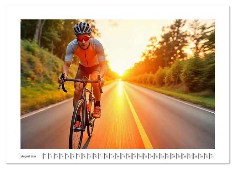 Produktbild: Kilometerkiller - Rennrad-Power im Jahresverlauf (hochwertiger Premium Wandkalender 2026 DIN A2 quer), Kunstdruck in Hochglanz