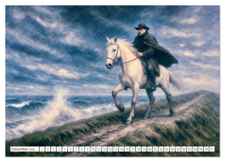Produktbild: Theodor Storm. Sein Leben, seine Werke (Wandkalender 2026 DIN A3 quer), CALVENDO Monatskalender